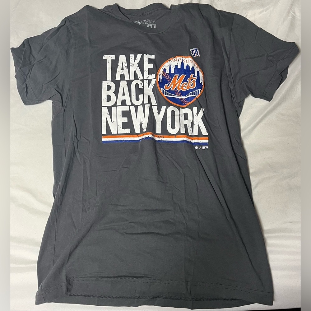 New York Mets Mens Medium Grey The7Line Take Back New York T-Shirt